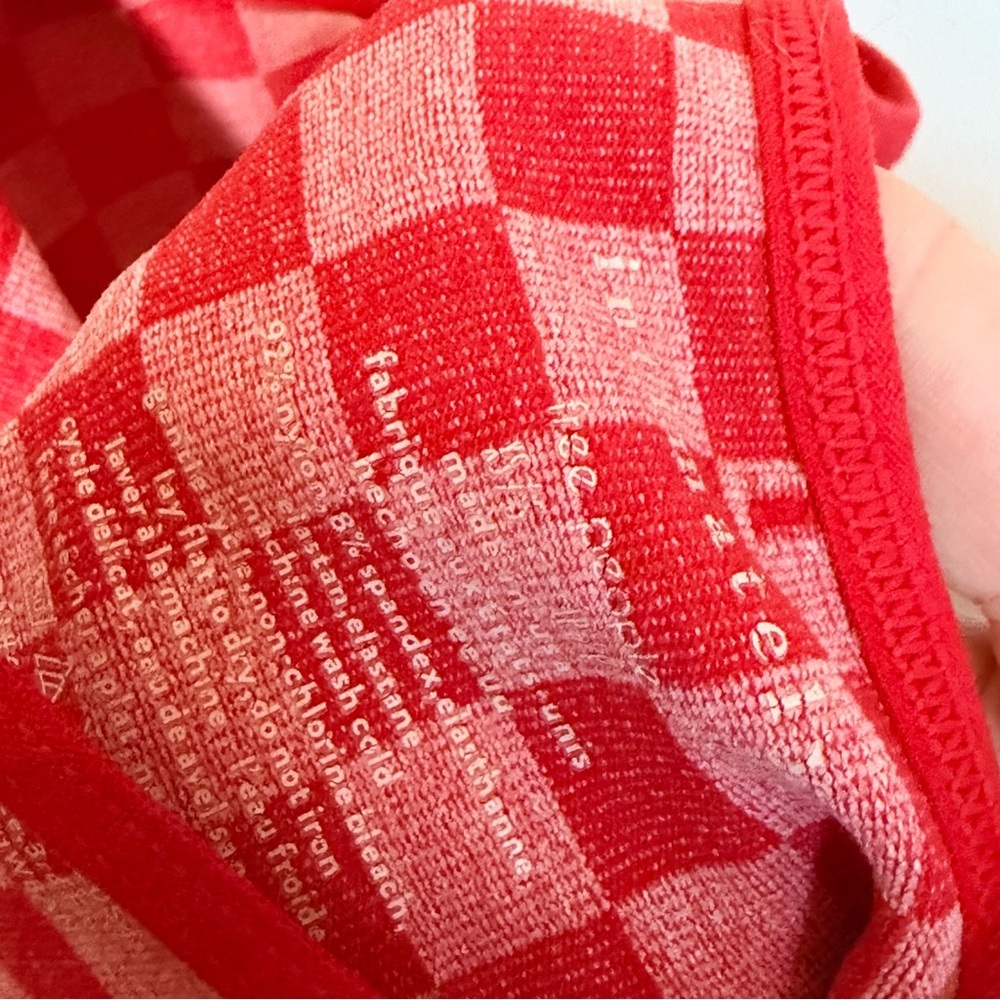 Free people red checkered crop top XS/S - Picture 3 of 3